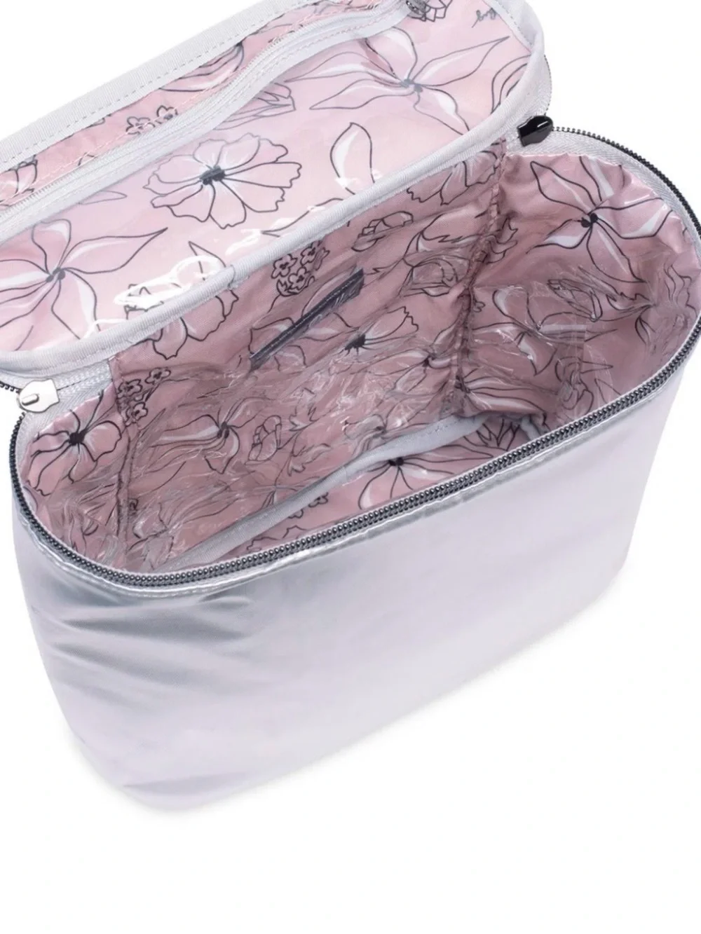 lug Dolly Cosmetic Case Metallic Silver